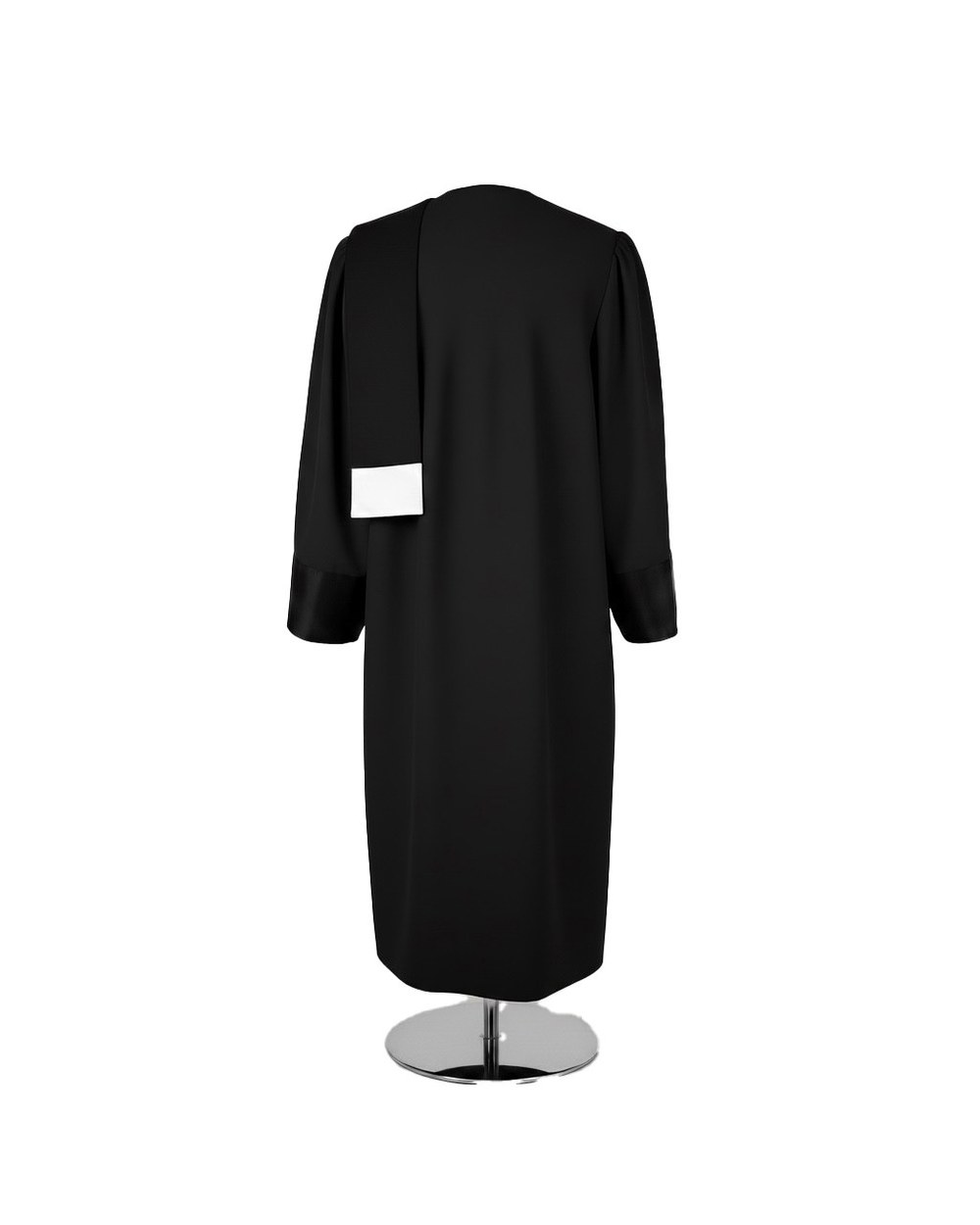 Robă de avocat Standard, vedere din spate — pliuri pe spate și cădere dreaptă