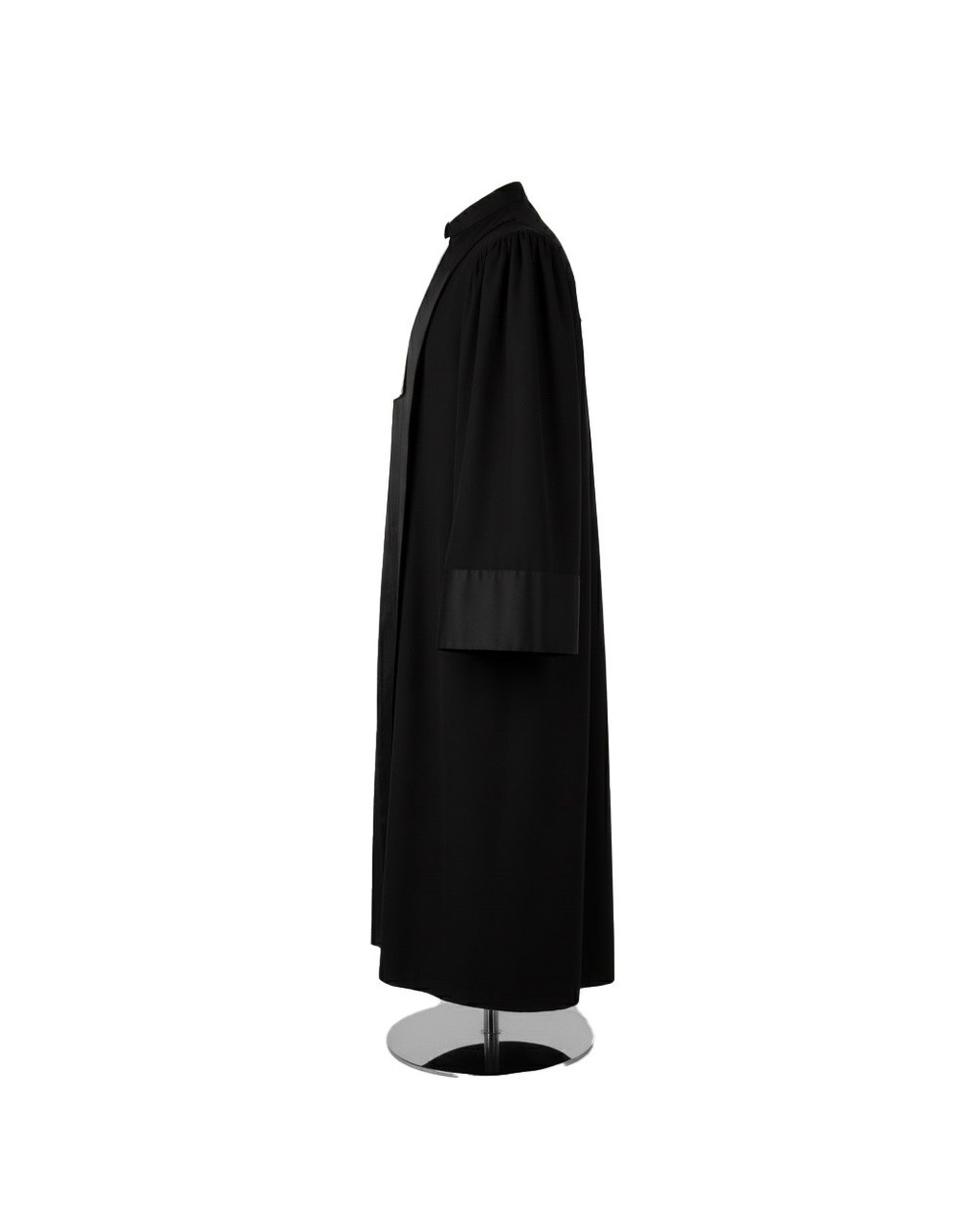 Robă de judecător Standard, vedere laterală — manșetă lată de satin